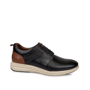 Zapato Derby Casual ADRIANO-012 Negro Viale Homme Cuero