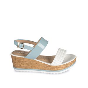 Sandalia D'orsay Casual ALE-2410 Blan/Cele Viale Cuero