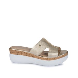 Sandalia Sueco Casual ALE-2414 Dorado Viale Cuero