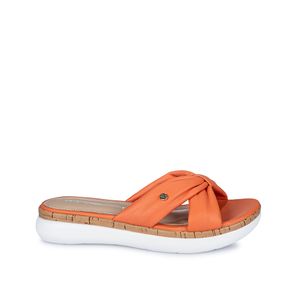 Sandalia Slide Casual ALE-2419 Naranja Viale Cuero