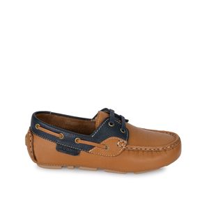 Zapato Top Sider Casual ANGEL-067 K Natur/Azul Rabbit Cuero