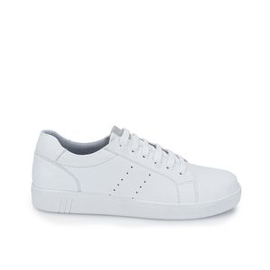 Zapatilla Escolar Unisex Casual ANGEL-081 Blanco Rabbit Cuero