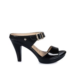 Sandalia Slide Casual DAYA-569 Negro Viale Cuero