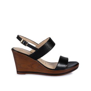 Sandalia D'orsay Casual DAYA-2403 Negro Viale Cuero