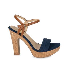 Sandalia D'orsay Casual DEX-213 Azul/Natu Piazza