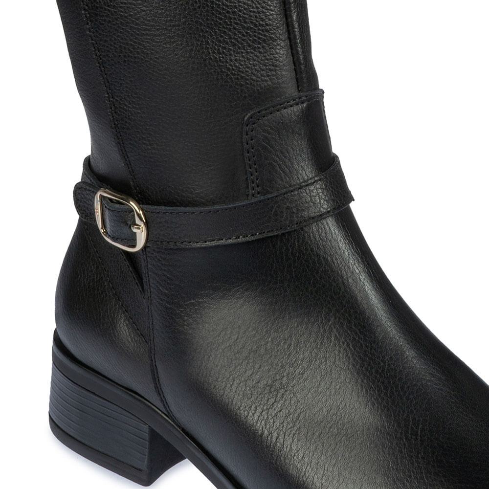 Botas fashion mujer cuero negro