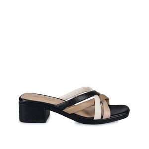 Sandalia Slide Casual ECO-2405 Negro Viale Cuero