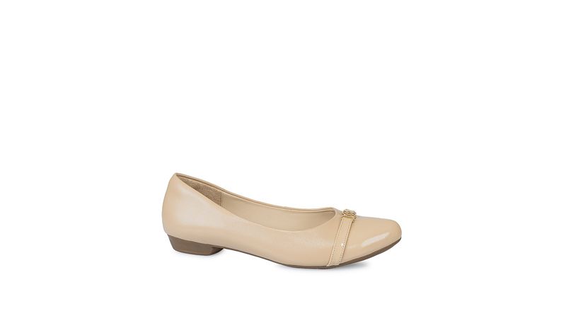 Zapato Ballerina Casual Mujer Cuero Viale Beige VIALE