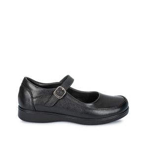 Zapato Escolar Ballerina Casual MANA-058 Negro Rabbit Cuero