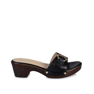 Sandalia Sueco Casual SOFI-2308 Negro Viale Cuero