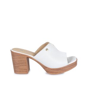 Sandalia Sueco Casual SOFI-2403 Blanco Viale Cuero