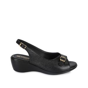 Sandalia Peep Toe Casual WIL-2403 Negro Viale Cuero