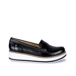 Zapato Mocasín Casual TATI-2428 Negro Viale Cuero