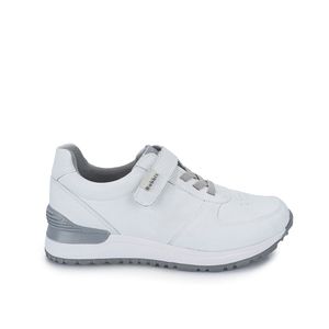 Zapatilla Escolar Unisex Casual ANDREI-025 T Blanco Rabbit Cuero