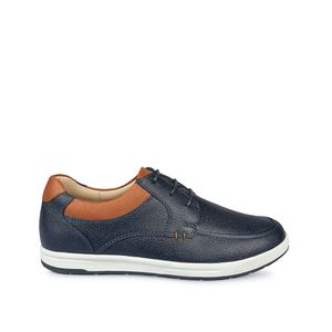 Zapato Derby Casual ANGEL-091 T Azul Rabbit Cuero