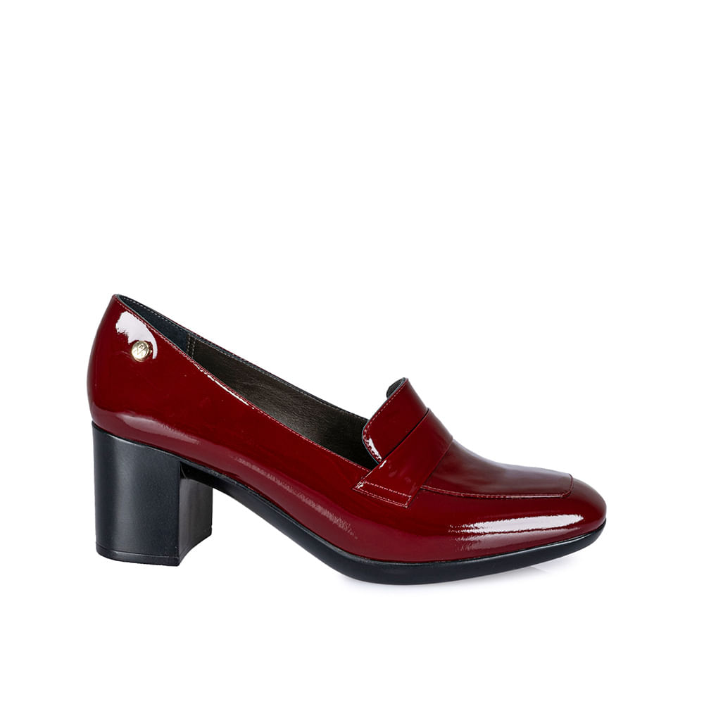 Mocasines Zapatos Color Guinda Mujer Zapatillas Color Guinda Heel