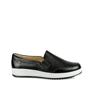 Zapato Slip On Casual DENI-2411 Negro Viale Cuero