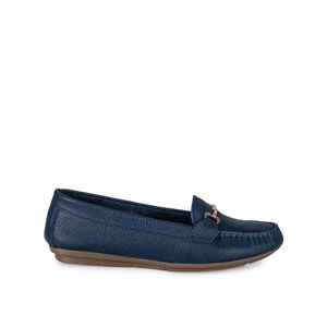 Zapato Mocasín Casual CORE-2401 Azul Viale Cuero