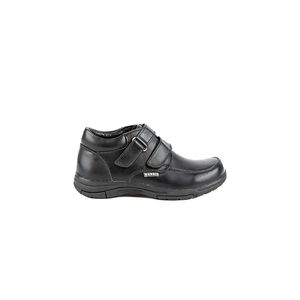 Botin Escolar Monk Strap Casual PAOLO-012 K Negro Rabbit Cuero