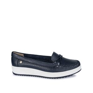 Zapato Mocasín Casual DENI-2412 Azul Viale Cuero