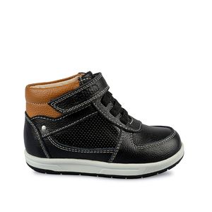 Botin Derby Casual PAOLO-022 Negro Rabbit Cuero