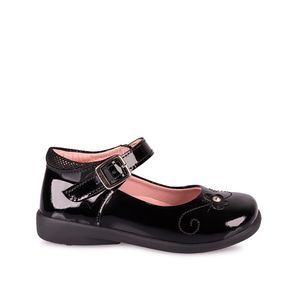 Zapato Maryjane Vestir JEFERS-017 Negro Rabbit Cuero