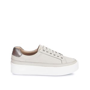 Zapatilla Casual ALE-2451 Blanco/Off Viale Cuero