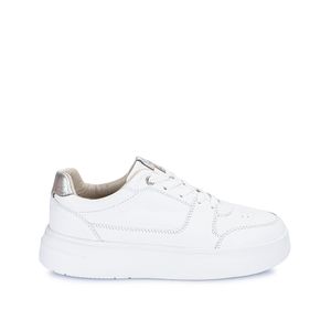 Zapatilla Casual REC-2401 Blan/Plat Viale Cuero