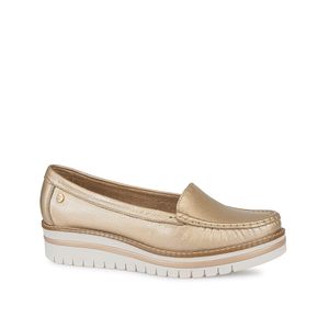 Zapato Mocasín Casual AVE-2313 Champagne Viale Cuero