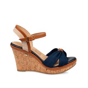 Sandalia D'Orsay Casual WAL-374 Azul/Natu Piazza