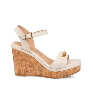 Sandalia D'Orsay Casual WAL-391 Hueso Piazza