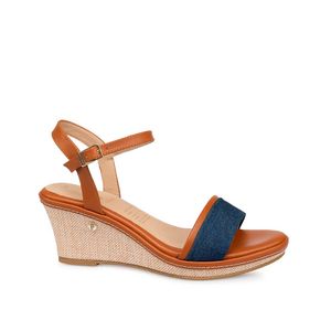 Sandalia D'Orsay Casual WAL-397 Azul/Natu Piazza