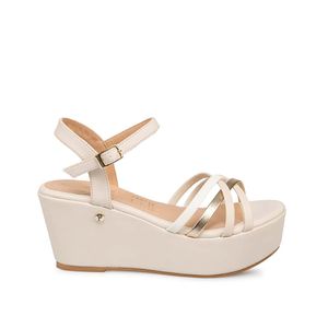 Sandalia D'Orsay Casual WAL-400 Hueso Piazza