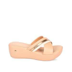 Sandalia Slide Casual QUISS-2506 Nude Piazza