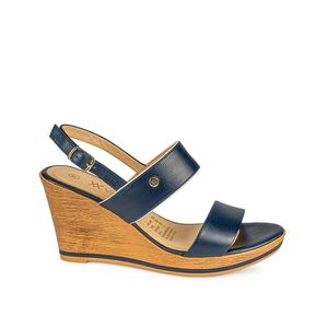 Sandalia Strap Casual DAYA-2503 Azul Viale Cuero