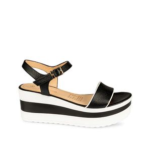 Sandalia D'orsay Casual DAYA-2507 Neg/Blanc Viale Cuero