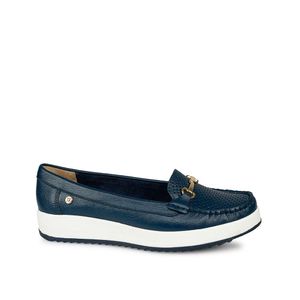 Zapato Mocasín Casual DENI-2512 Azul Den Viale Cuero