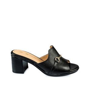 Sandalia Sueco Casual LINDA-2503 Negro Viale Cuero