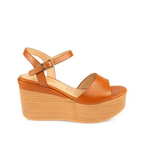 Sandalia D'orsay Casual LINDA-2505 Natural Viale Cuero