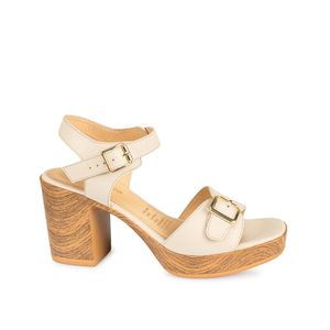 Sandalia D'orsay Casual SOFI-2503 Vainilla Viale Cuero