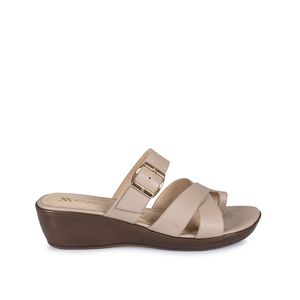 Sandalia Slide Casual DAYA-2408 Avena Viale Cuero