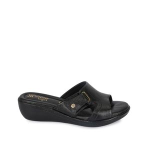 Sandalia Slide Casual WIL-2402 Negro Viale Cuero