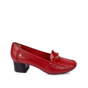 Zapato Mocasín Vestir DENI-2414 Rojo Viale Cuero