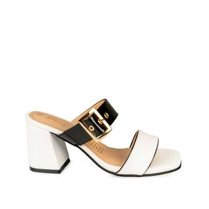 Sandalia D'orsay Casual DON-2515 Blanco/Negro Piazza