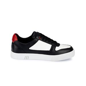 Zapatilla Casual CARDIN-004 Neg/Blan Rabbit Cuero