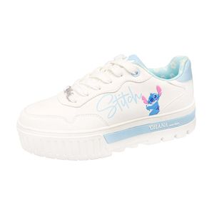 Zapatilla Casual 2TY-042 Blanco/Celeste Stitch