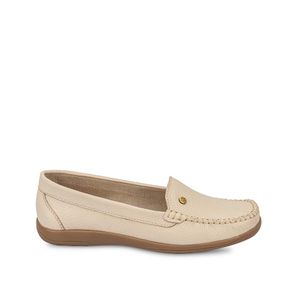 Zapato Mocasín Casual DOM-2507 Vainilla Viale Cuero