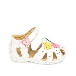 Sandalia D'orsay Casual MIA-2505 Blanco Rabbit Cuero