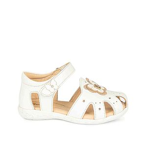 Sandalia D'orsay Casual MIA-2506 Blanco Rabbit Cuero