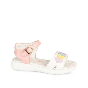 Sandalia D'orsay Casual MIA-2520 Blanco/Rosa Rabbit Cuero